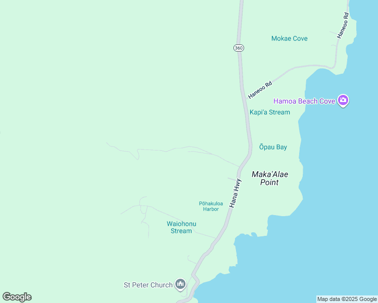 map of restaurants, bars, coffee shops, grocery stores, and more near 153 Kapia Road in Hana