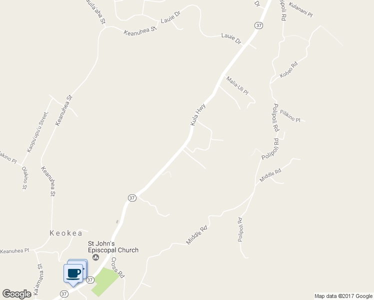 map of restaurants, bars, coffee shops, grocery stores, and more near 8197 Kula Highway in Kula