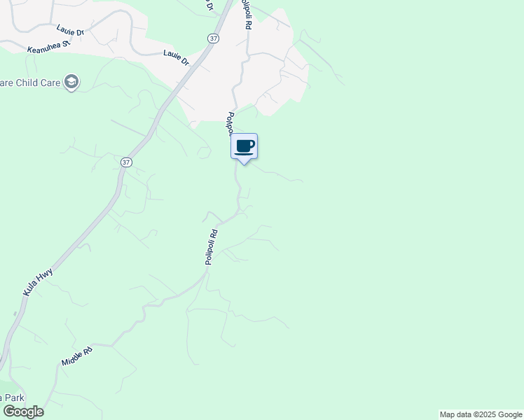 map of restaurants, bars, coffee shops, grocery stores, and more near 1415 Middle Road in Kula