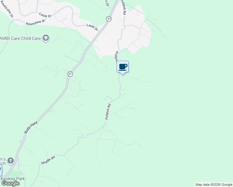 map of restaurants, bars, coffee shops, grocery stores, and more near 984 Polipoli Road in Kula