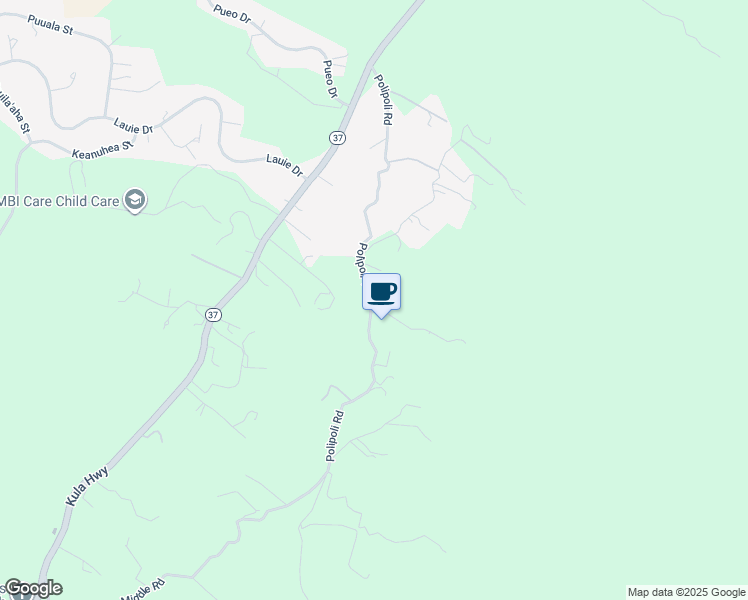 map of restaurants, bars, coffee shops, grocery stores, and more near 721 Polipoli Road in Kula