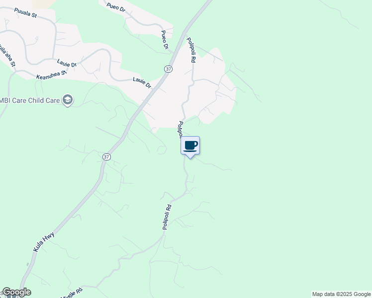 map of restaurants, bars, coffee shops, grocery stores, and more near 721 Polipoli Road in Kula