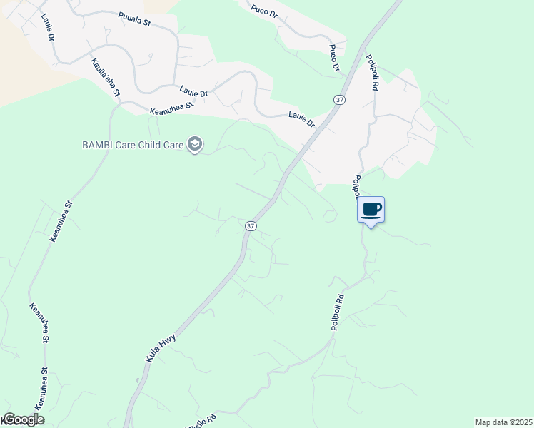 map of restaurants, bars, coffee shops, grocery stores, and more near 7925 Kula Highway in Kula