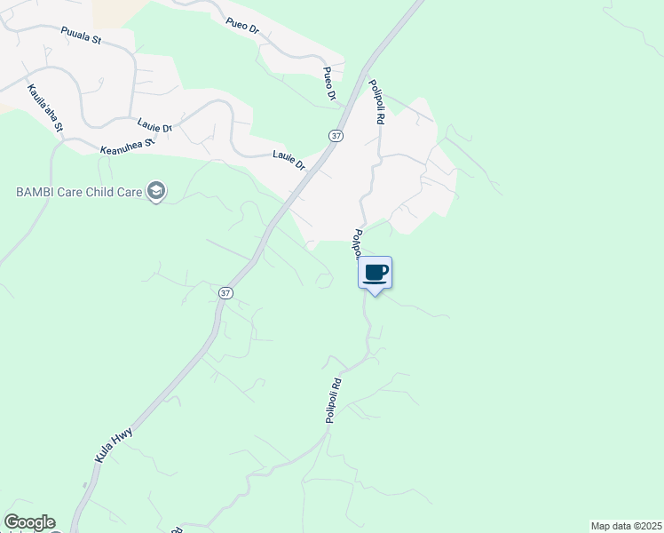 map of restaurants, bars, coffee shops, grocery stores, and more near 7733 Kula Highway in Kula