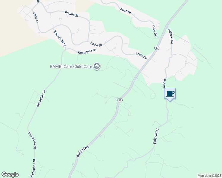 map of restaurants, bars, coffee shops, grocery stores, and more near 7990 Kula Highway in Kula