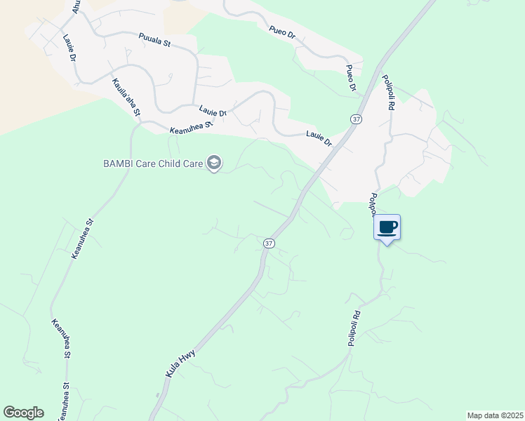 map of restaurants, bars, coffee shops, grocery stores, and more near 7990 Kula Highway in Kula