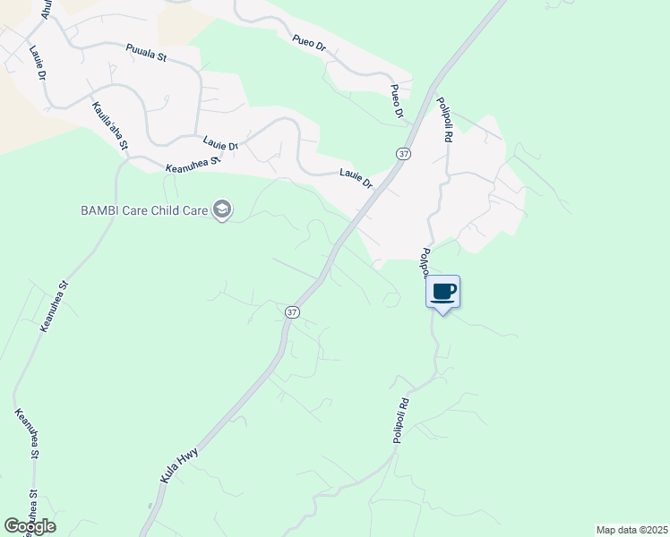 map of restaurants, bars, coffee shops, grocery stores, and more near 7791 Kula Highway in Kula