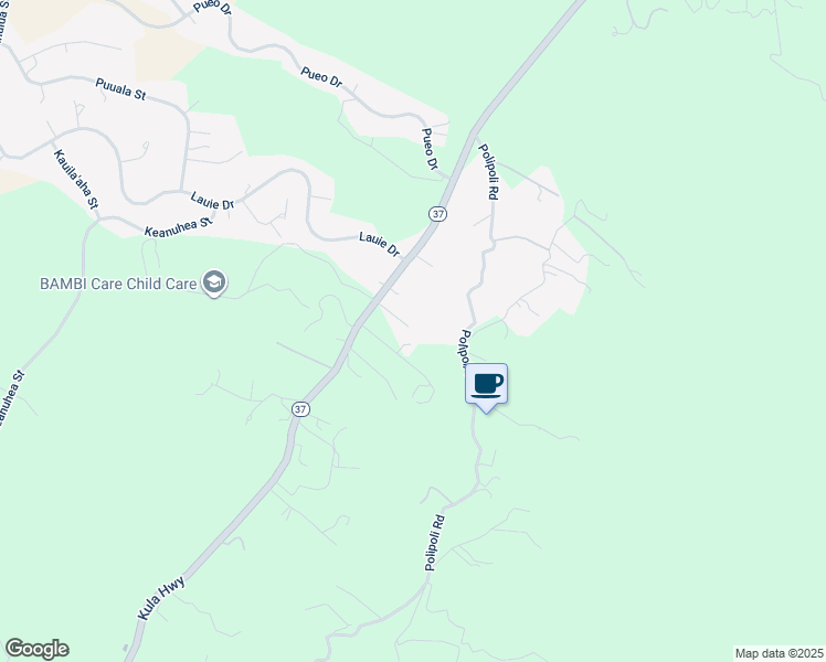 map of restaurants, bars, coffee shops, grocery stores, and more near 100 Malia-Uli Place in Kula