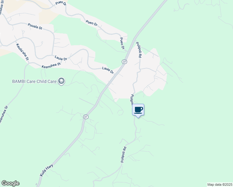 map of restaurants, bars, coffee shops, grocery stores, and more near 100 Malia-Uli Place in Kula