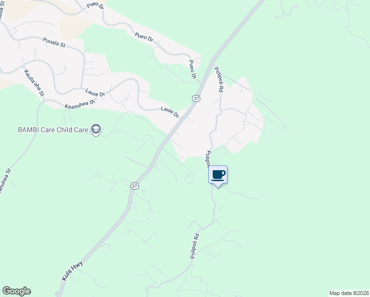 map of restaurants, bars, coffee shops, grocery stores, and more near 100 Malia-Uli Place in Kula