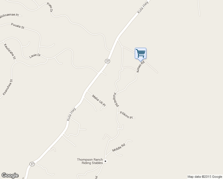 map of restaurants, bars, coffee shops, grocery stores, and more near 520 Polipoli Road in Kula