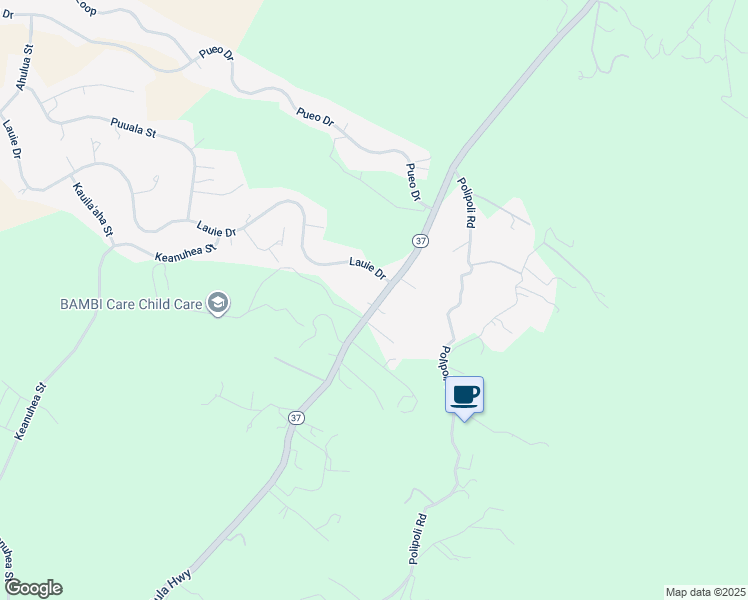 map of restaurants, bars, coffee shops, grocery stores, and more near 0 Kula Highway in Kula