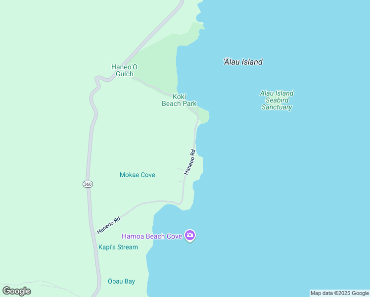 map of restaurants, bars, coffee shops, grocery stores, and more near 355 Haneoo Road in Hana