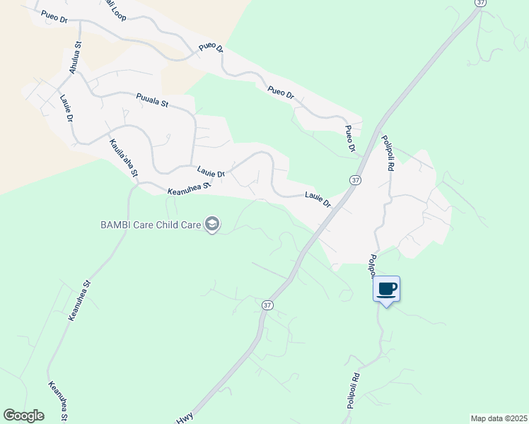 map of restaurants, bars, coffee shops, grocery stores, and more near Kula Highway in Maui County