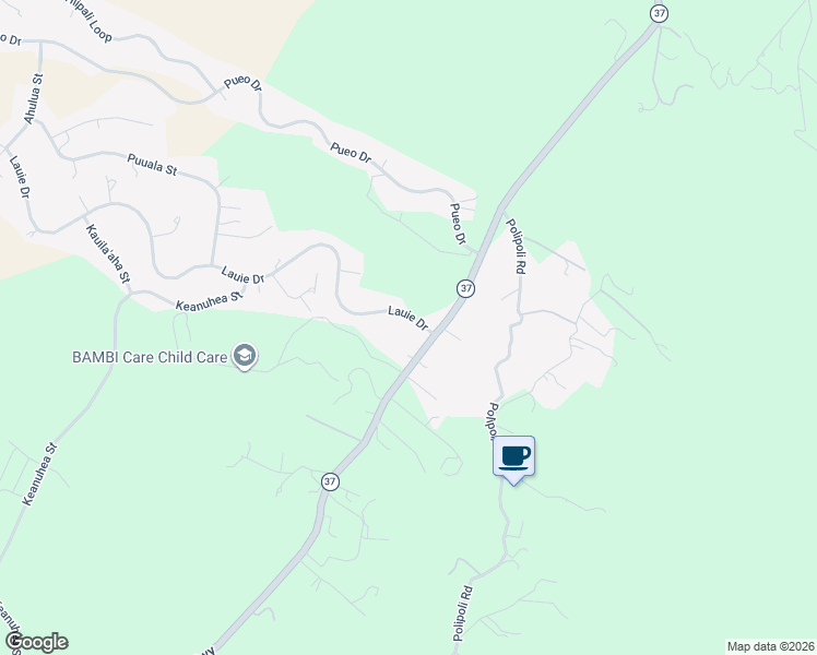 map of restaurants, bars, coffee shops, grocery stores, and more near 62 Lauie Drive in Kula