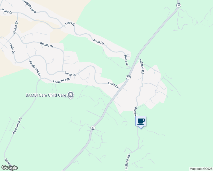 map of restaurants, bars, coffee shops, grocery stores, and more near 79 Lauie Drive in Kula