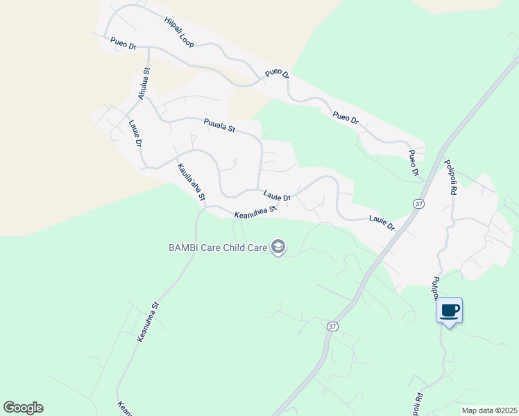 map of restaurants, bars, coffee shops, grocery stores, and more near 54 Keanuhea Street in Kula