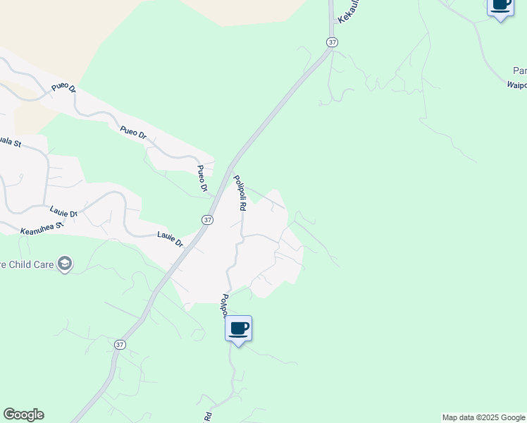 map of restaurants, bars, coffee shops, grocery stores, and more near 140 Kulanani Place in Kula