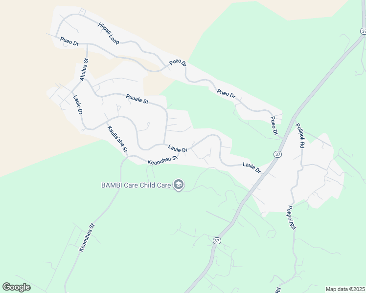 map of restaurants, bars, coffee shops, grocery stores, and more near 332 Lauie Drive in Kula
