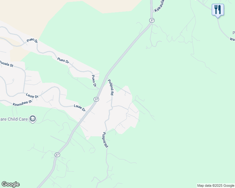map of restaurants, bars, coffee shops, grocery stores, and more near 131 Polipoli Road in Kula
