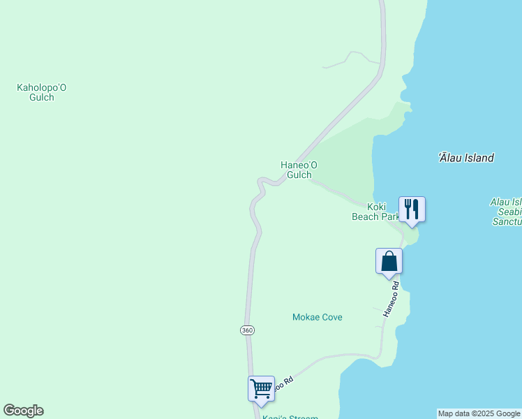 map of restaurants, bars, coffee shops, grocery stores, and more near 0 Hana Highway in Paia