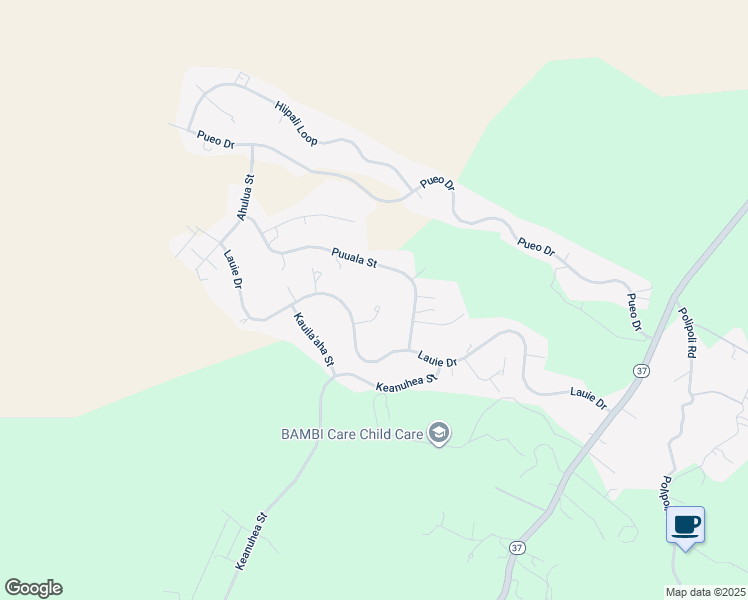 map of restaurants, bars, coffee shops, grocery stores, and more near 55 Ilima Kuahiwi Place in Kula