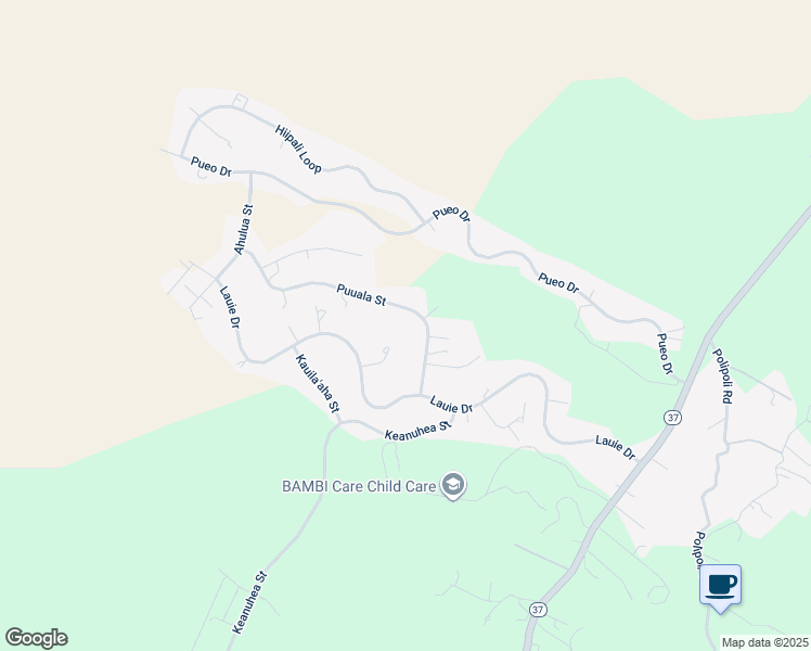 map of restaurants, bars, coffee shops, grocery stores, and more near 121 Puuala Street in Kula