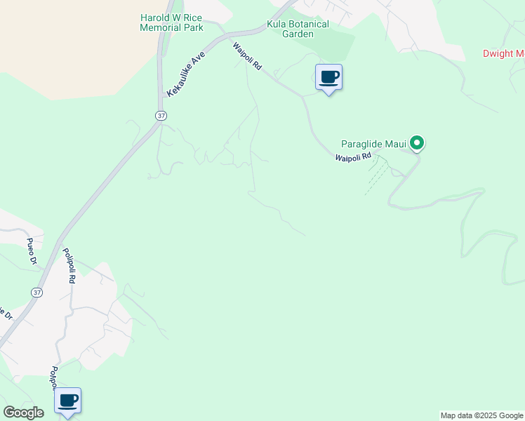 map of restaurants, bars, coffee shops, grocery stores, and more near 100 Kawehi Place in Kula