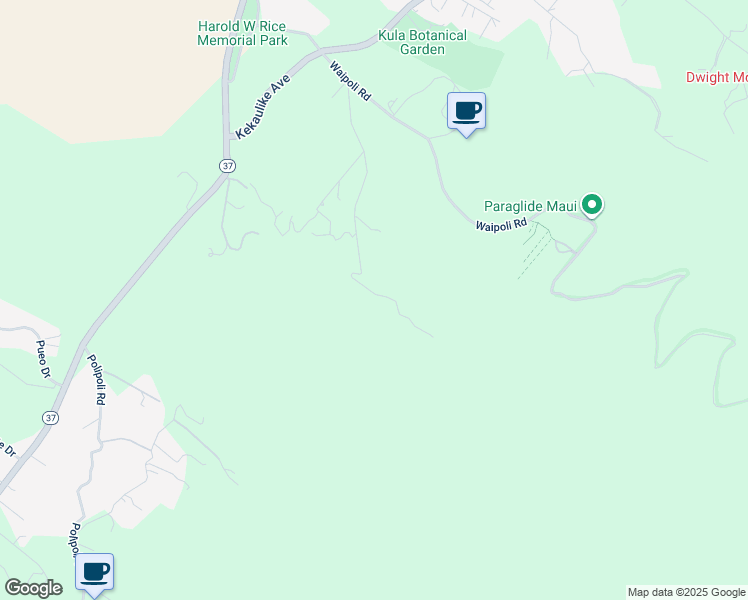 map of restaurants, bars, coffee shops, grocery stores, and more near 100 Kawehi Place in Kula