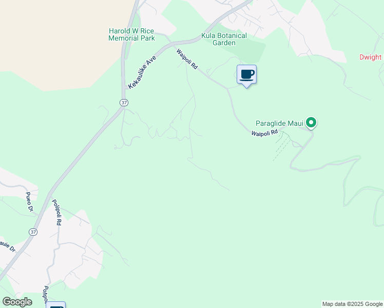 map of restaurants, bars, coffee shops, grocery stores, and more near 214 Kawehi Place in Kula