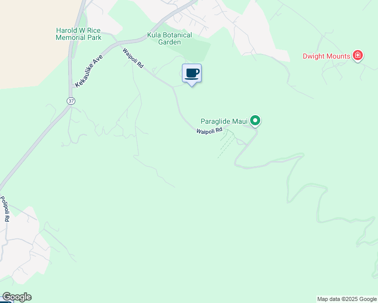 map of restaurants, bars, coffee shops, grocery stores, and more near 890 Waipoli Road in Kula