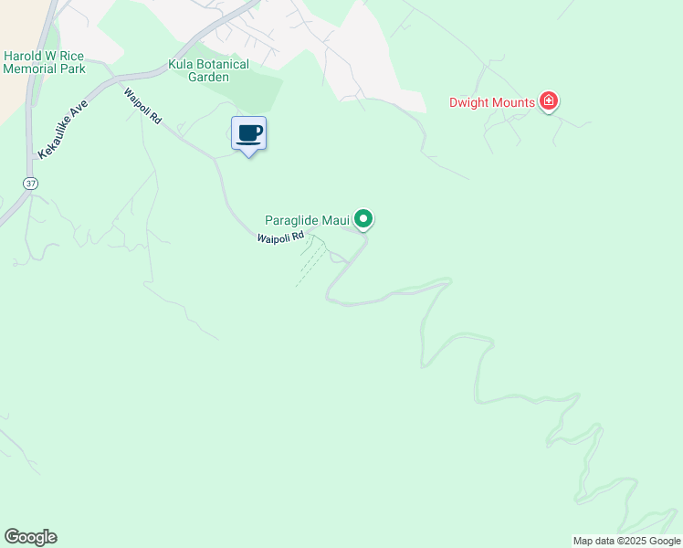map of restaurants, bars, coffee shops, grocery stores, and more near Waipoli Road in Kula