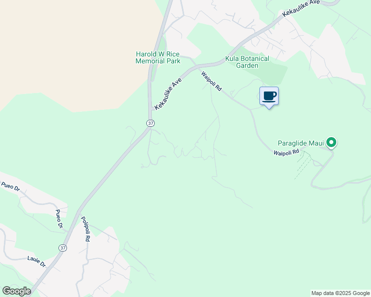 map of restaurants, bars, coffee shops, grocery stores, and more near 50 'Olu'olu Place in Kula