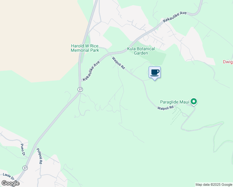 map of restaurants, bars, coffee shops, grocery stores, and more near 15 'Olu'olu Place in Kula