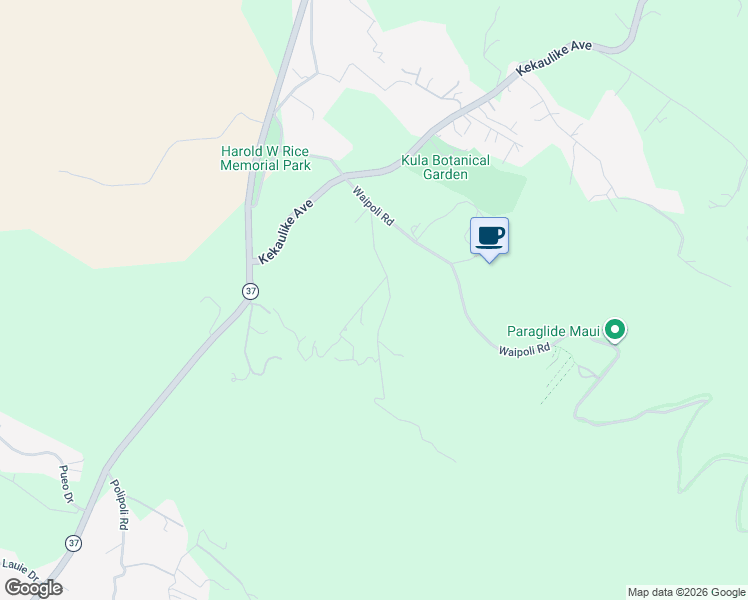 map of restaurants, bars, coffee shops, grocery stores, and more near 15 'Olu'olu Place in Kula