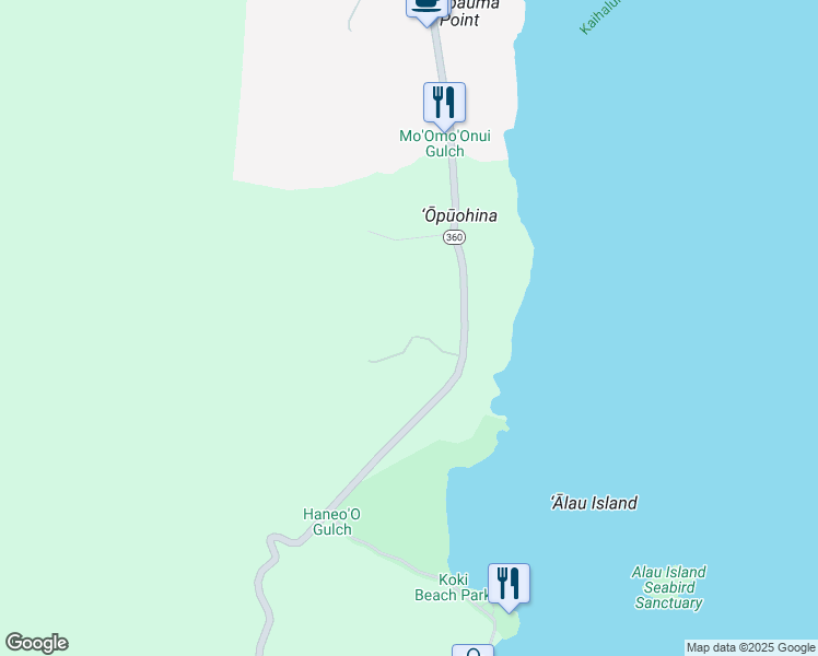 map of restaurants, bars, coffee shops, grocery stores, and more near 5670 Hana Highway in Hana