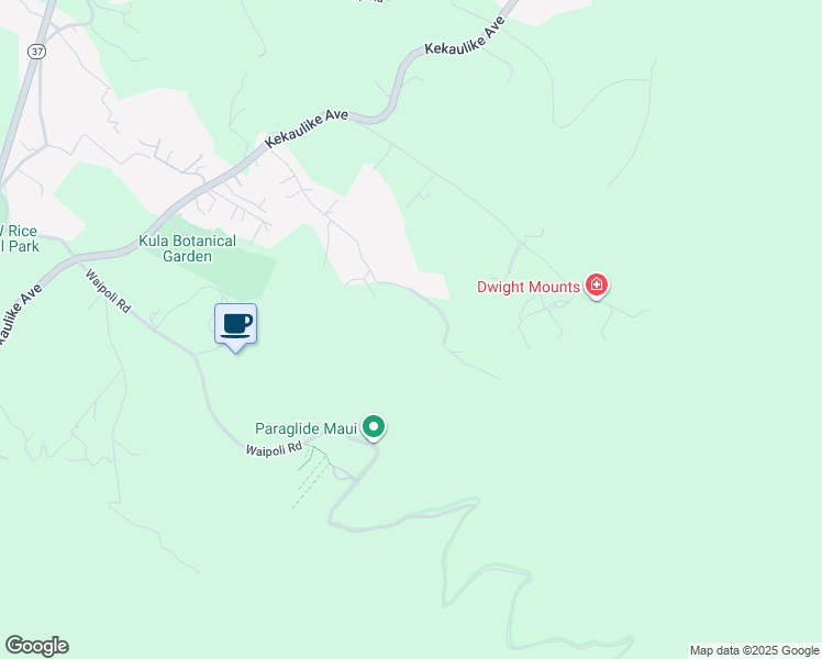 map of restaurants, bars, coffee shops, grocery stores, and more near 600 Alae Road in Kula