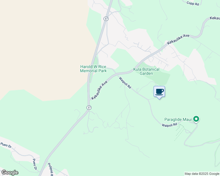 map of restaurants, bars, coffee shops, grocery stores, and more near 220 Kekaulike Avenue in Kula