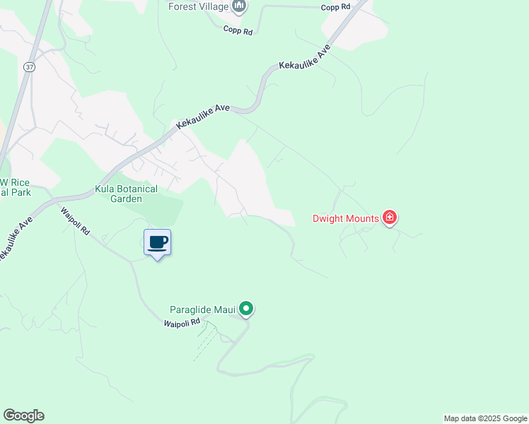 map of restaurants, bars, coffee shops, grocery stores, and more near 505 Alae Road in Kula