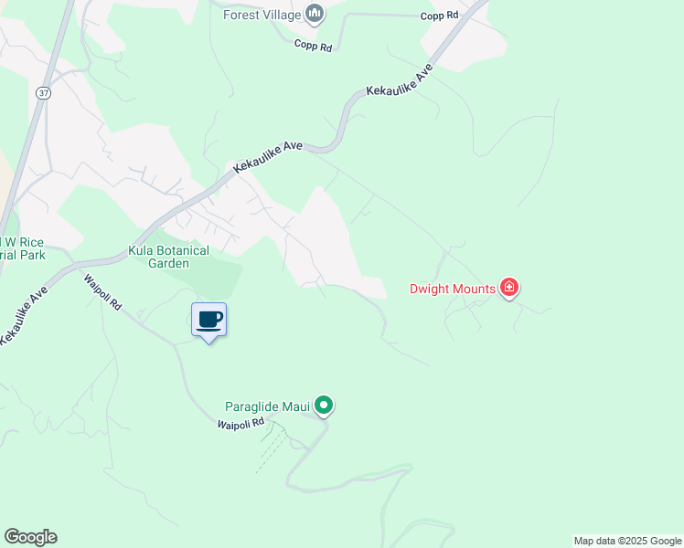 map of restaurants, bars, coffee shops, grocery stores, and more near 505 Alae Road in Kula