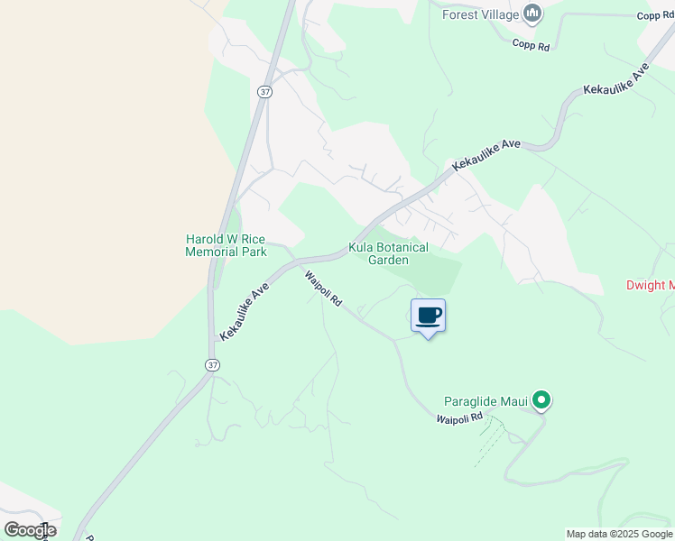 map of restaurants, bars, coffee shops, grocery stores, and more near 0 Kulalani Drive in Kula