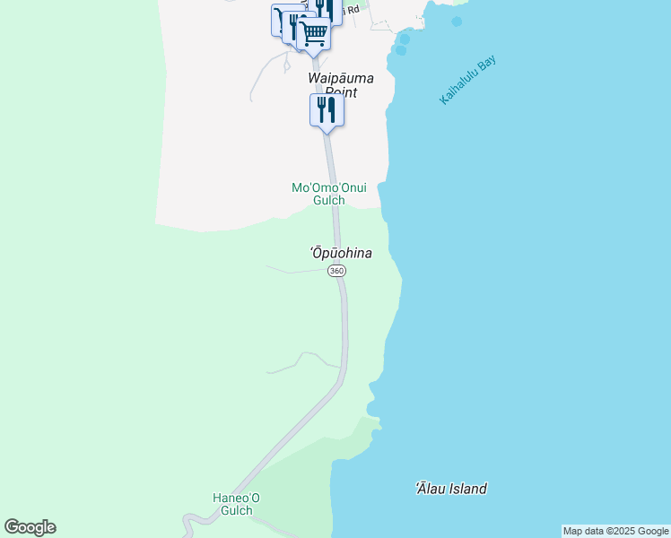 map of restaurants, bars, coffee shops, grocery stores, and more near 0 Hana Highway in Paia