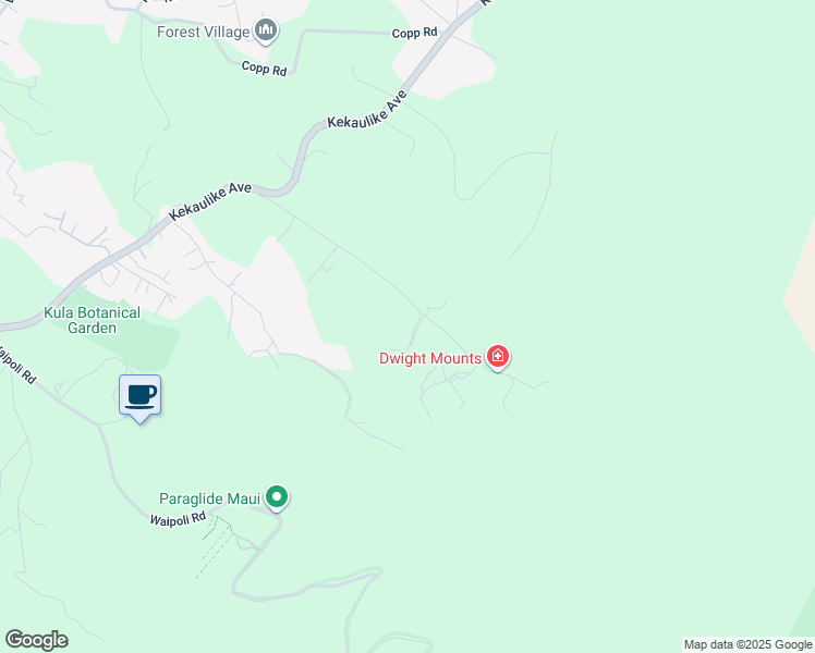 map of restaurants, bars, coffee shops, grocery stores, and more near 10 Kuulani Place in Kula