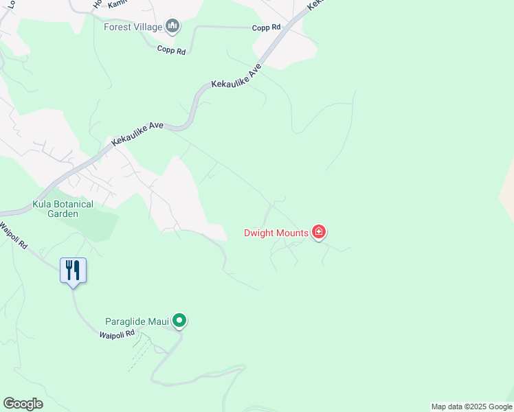map of restaurants, bars, coffee shops, grocery stores, and more near 482 Waiakoa Road in Kula