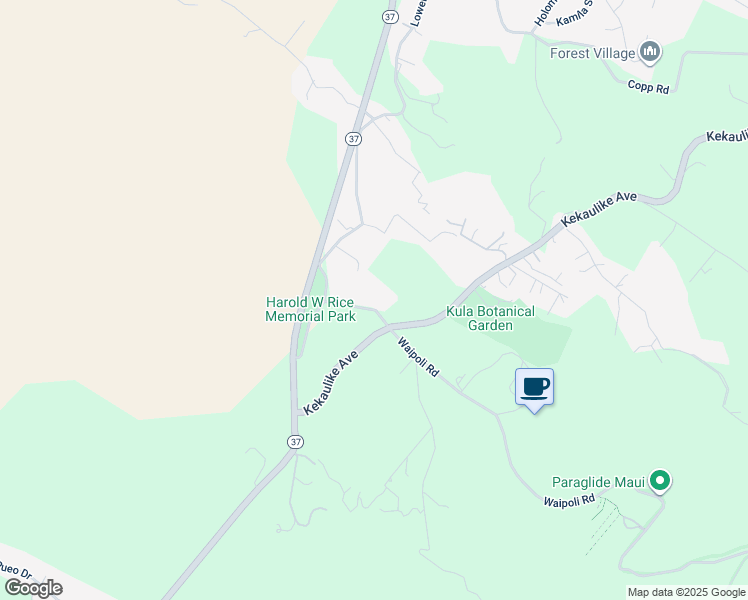 map of restaurants, bars, coffee shops, grocery stores, and more near 143 Waipoli Road in Kula