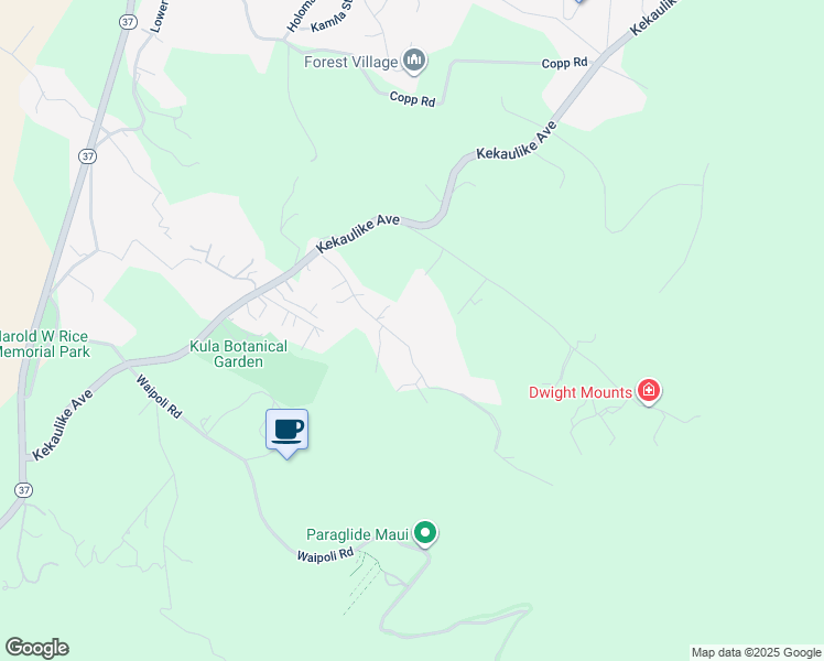 map of restaurants, bars, coffee shops, grocery stores, and more near 303 Alae Road in Kula