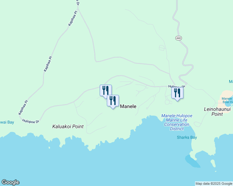 map of restaurants, bars, coffee shops, grocery stores, and more near 101 Lopa Place in Wailuku