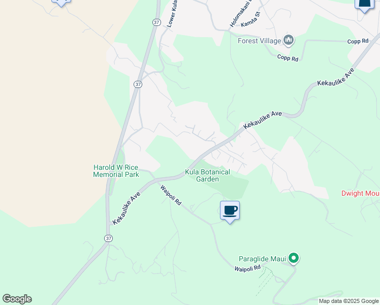 map of restaurants, bars, coffee shops, grocery stores, and more near 30 Ohala Place in Kula