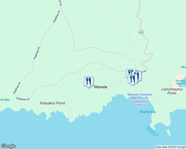map of restaurants, bars, coffee shops, grocery stores, and more near 101 Lopa Place in Wailuku