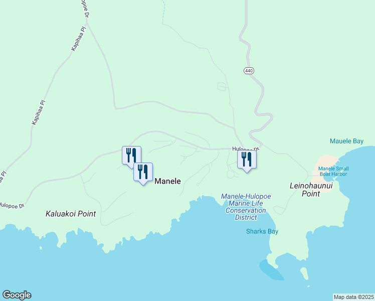 map of restaurants, bars, coffee shops, grocery stores, and more near 3 Polihua Way in Wailuku